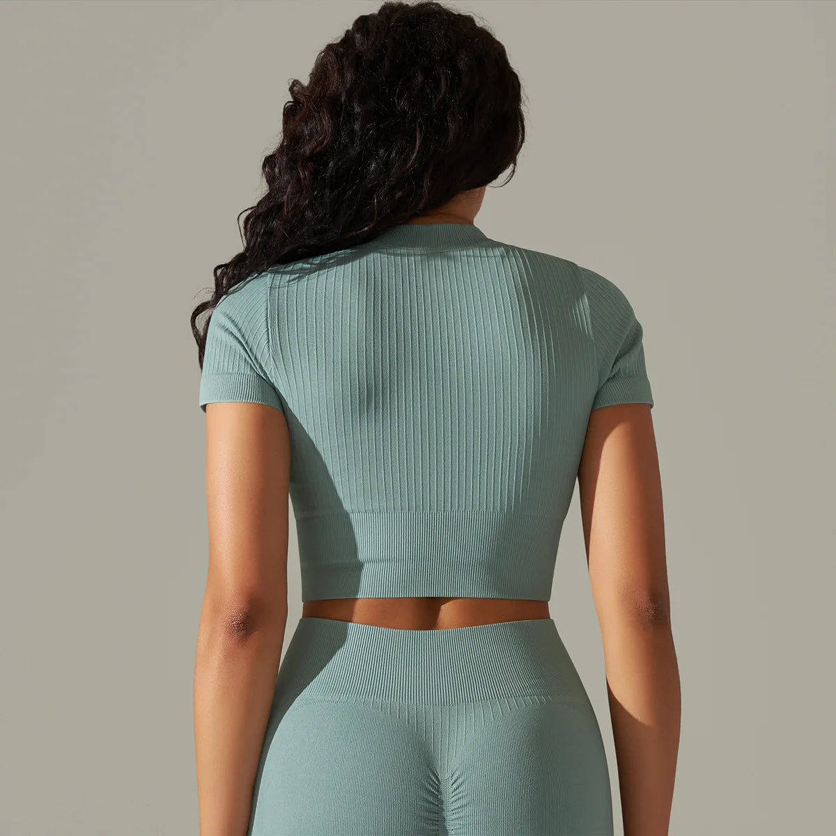 Crop Top Marília - Cinzento Azulado