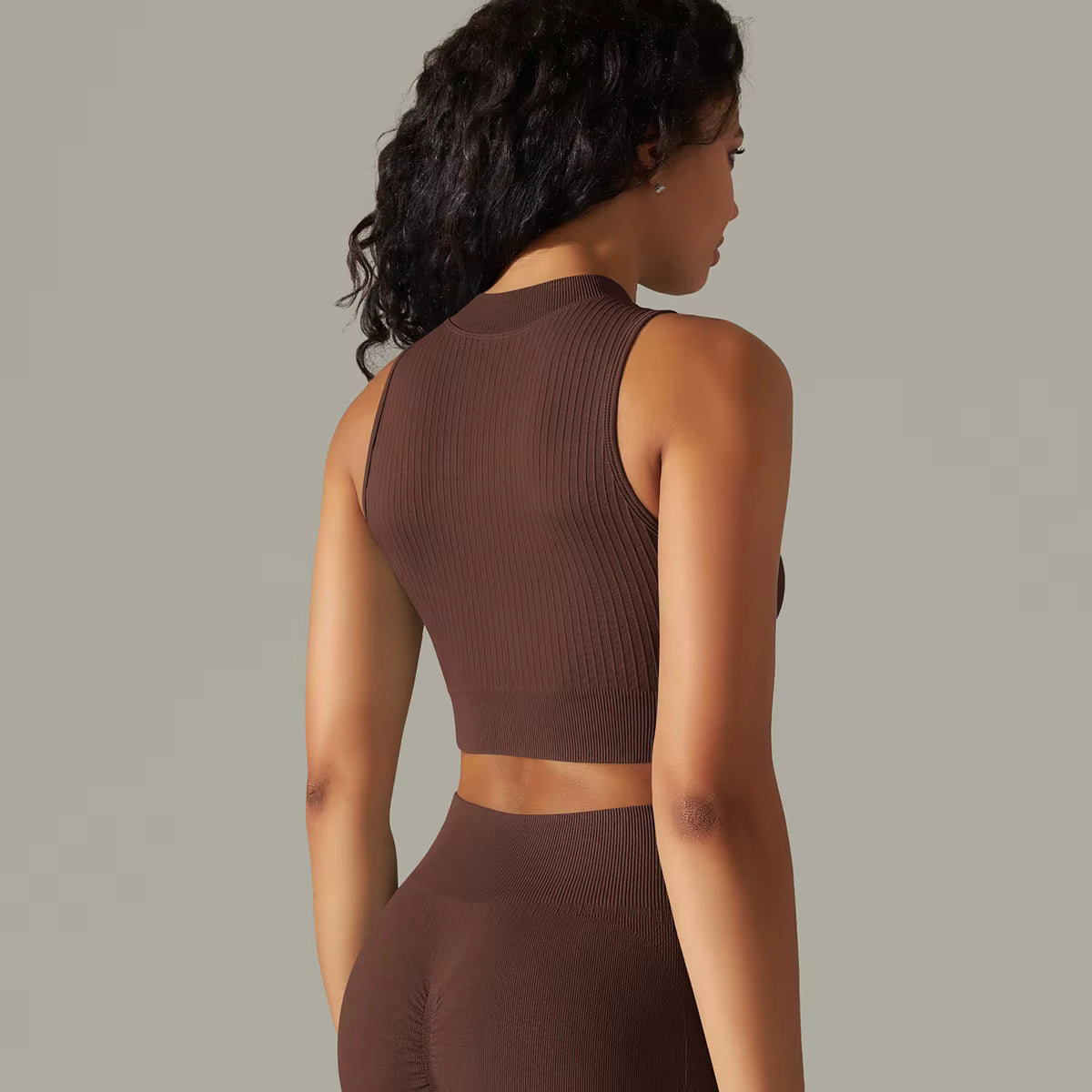 Crop Top Espanha - Castanho Escuro