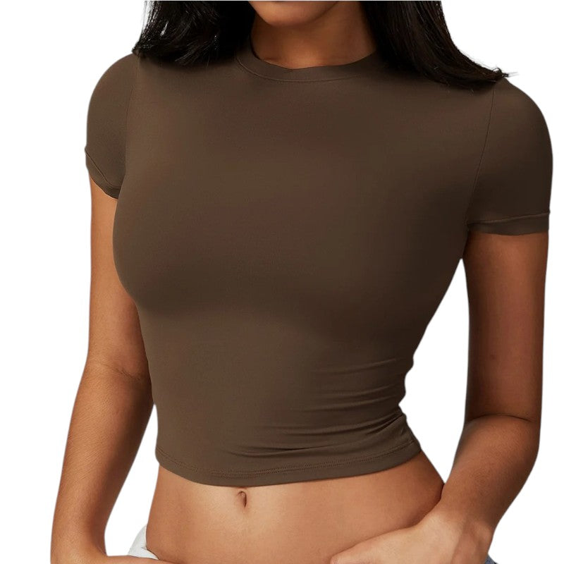 Crop Top Madrid - Castanho