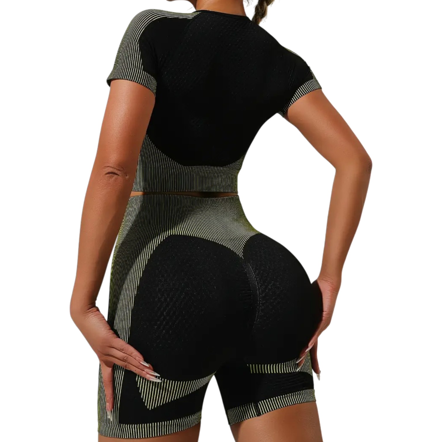 Conjunto Palermo - Preto com Verde Claro