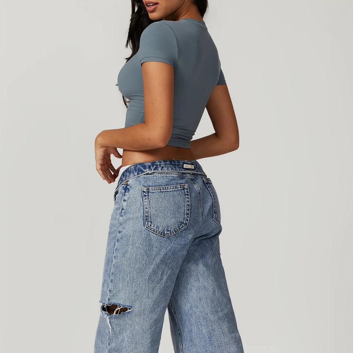 Crop Top Madrid - Cinzento