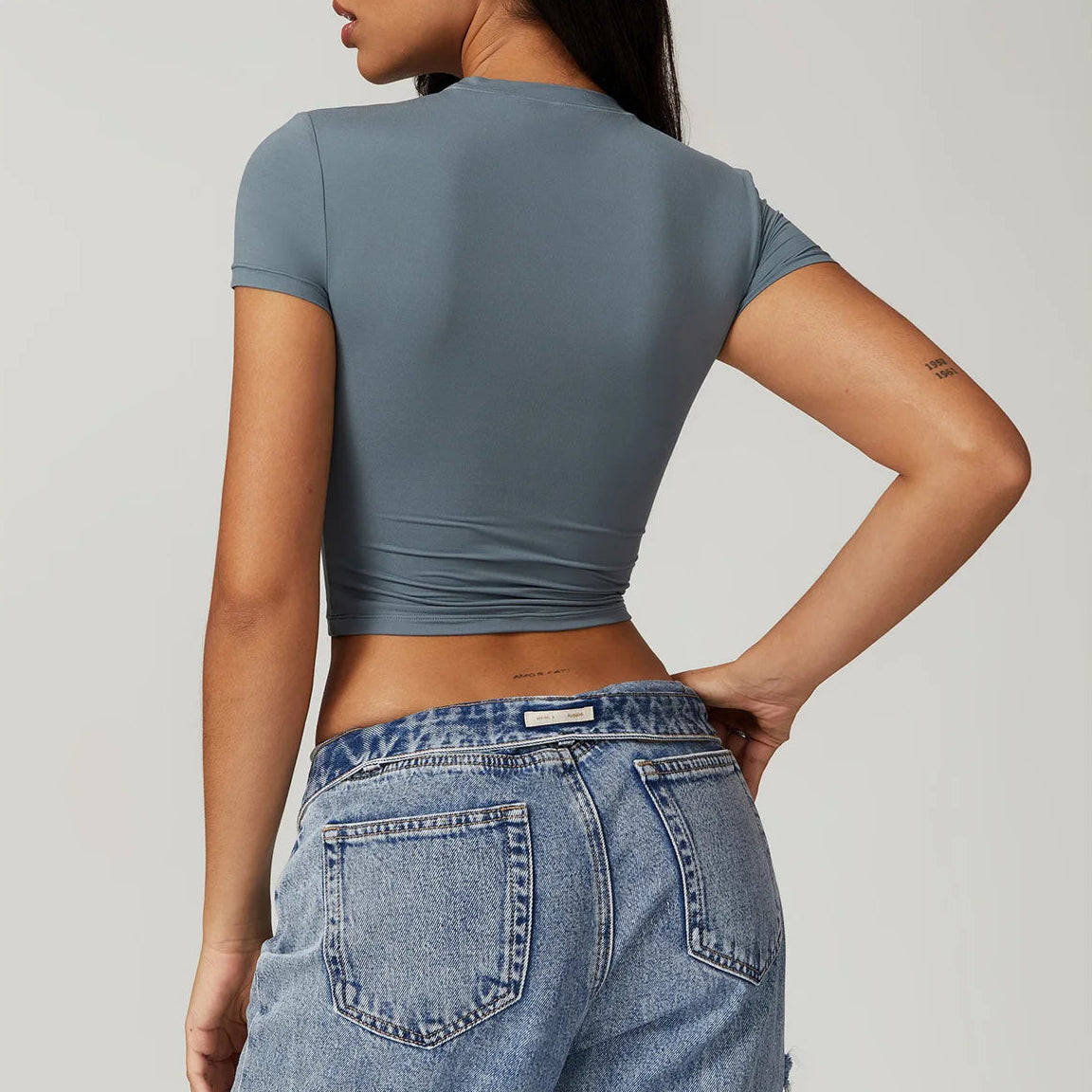 Crop Top Madrid - Cinzento
