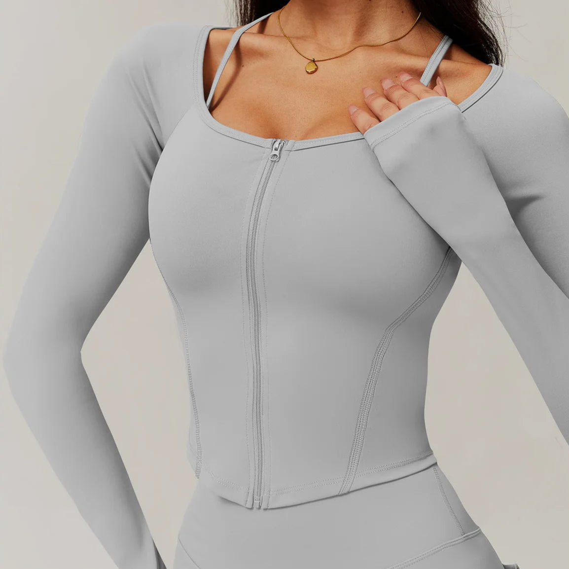 Crop Top Berna - Cinzento