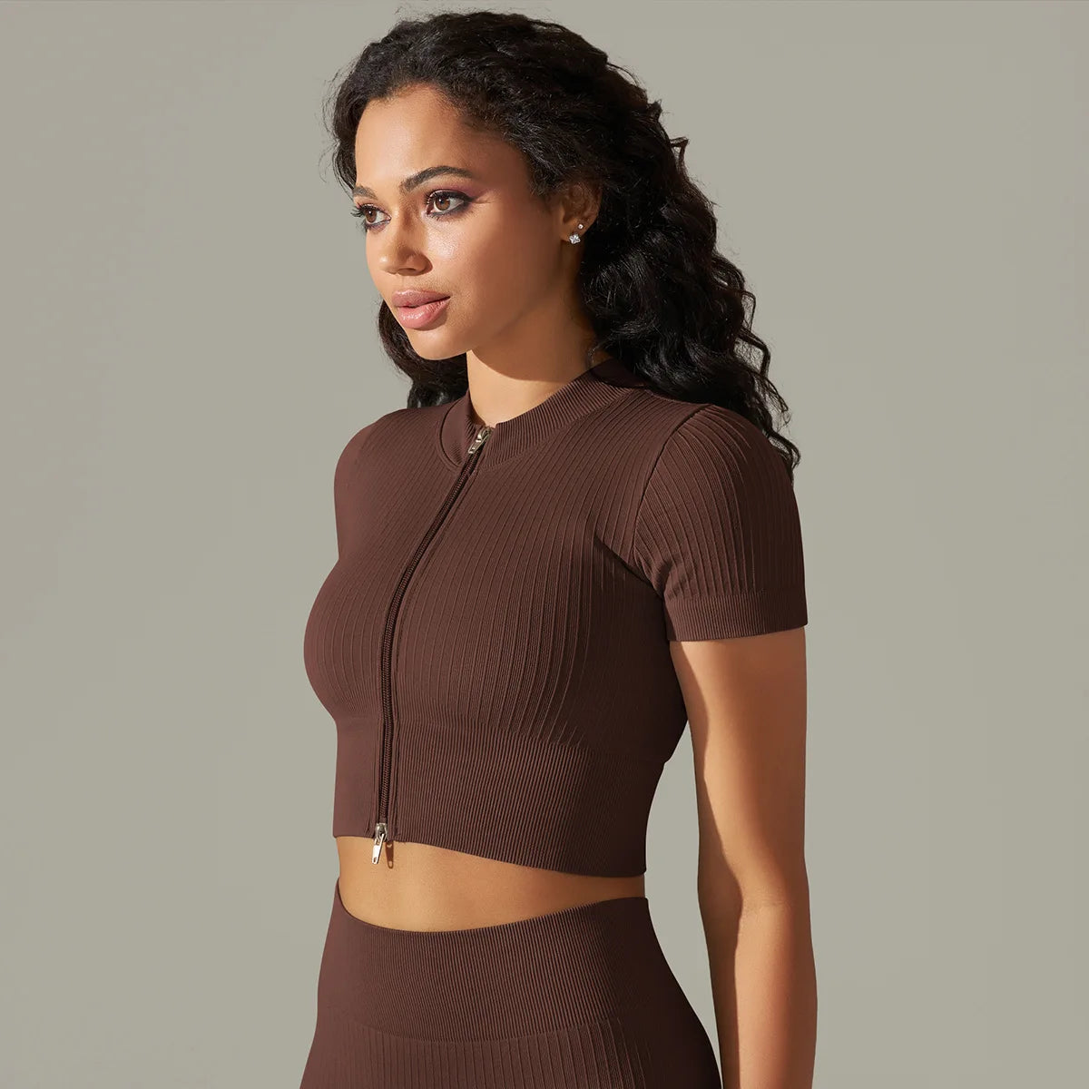 Crop Top Marília - Castanho Escuro