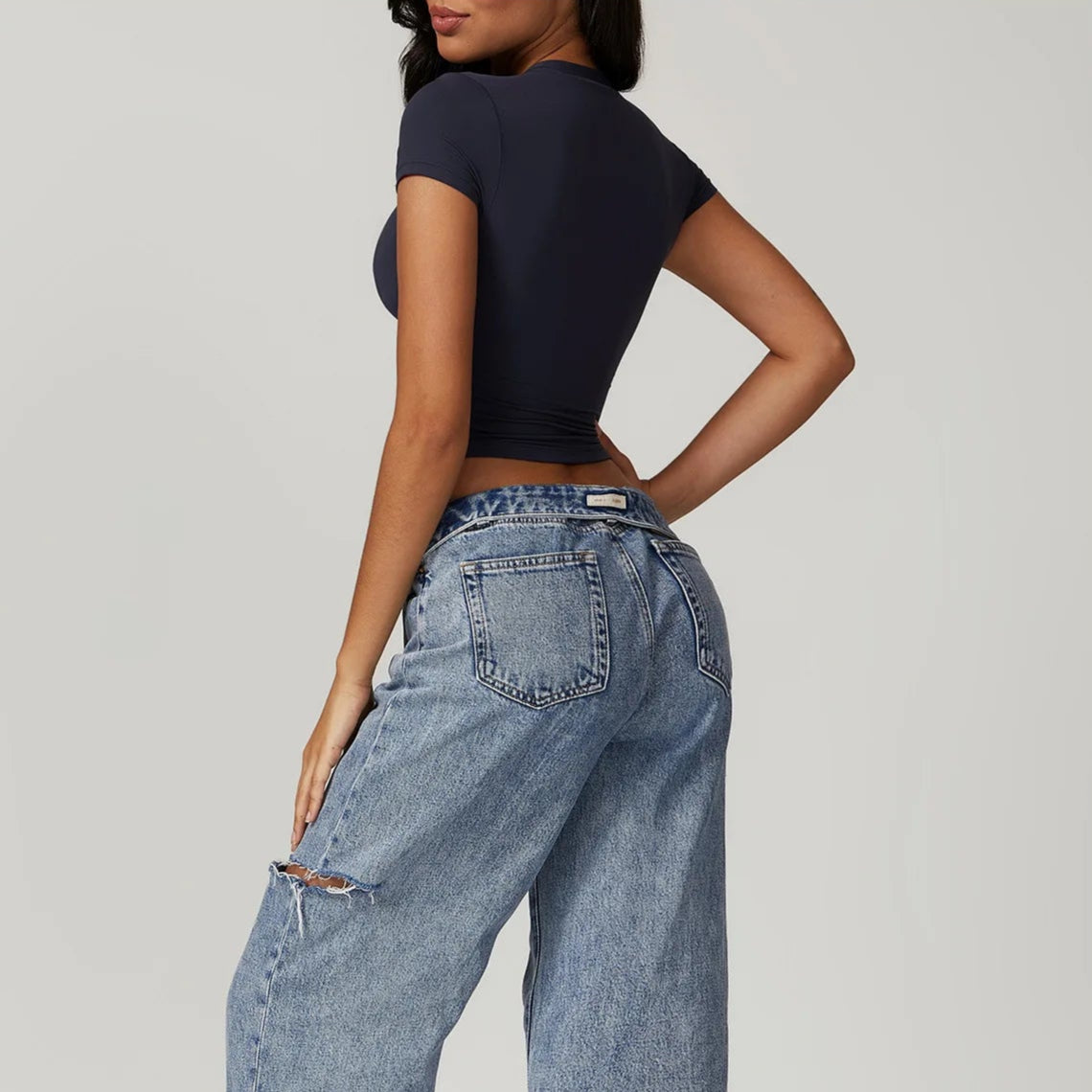 Crop Top Madrid - Azul Escuro