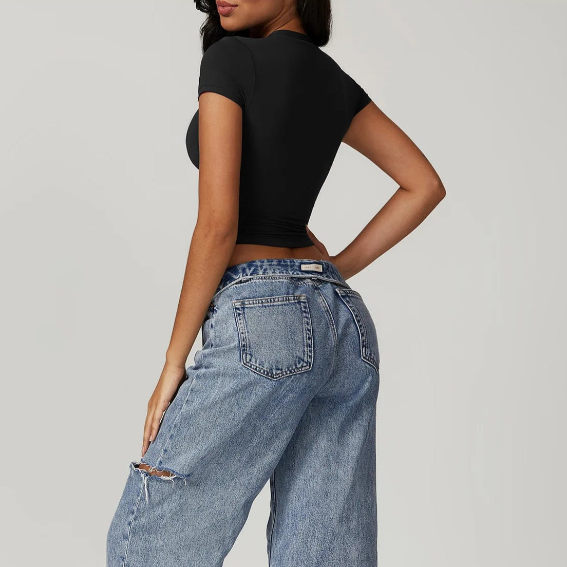 Crop Top Madrid - Preto