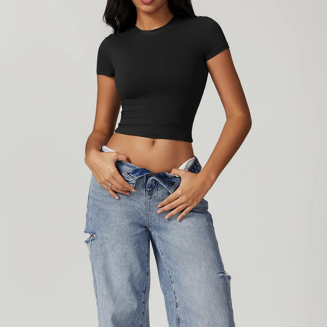 Crop Top Madrid - Preto