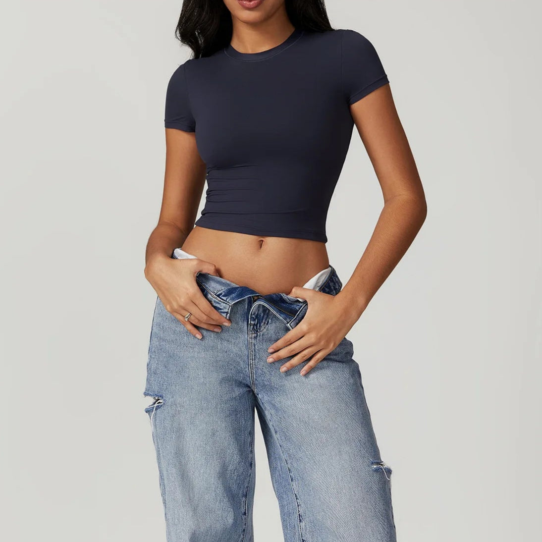 Crop Top Madrid - Azul Escuro