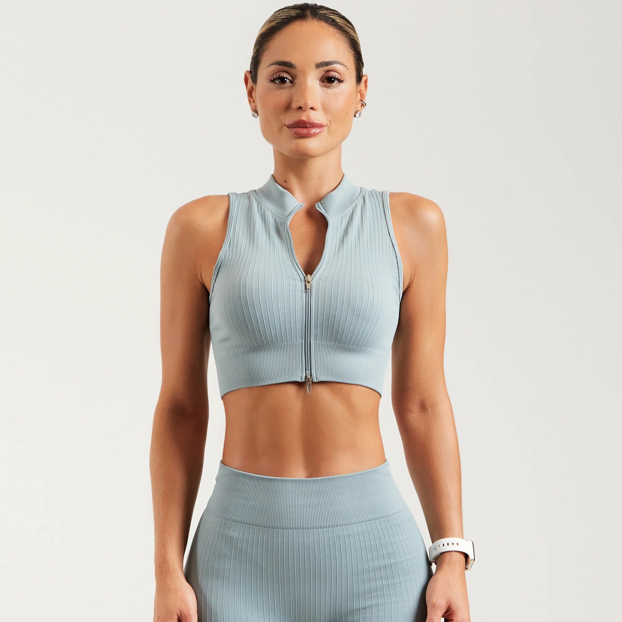 Crop Top Espanha - Cinzento Azulado